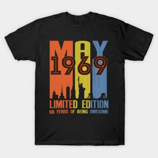 May 1969 55 Years Of Being Awesome Limited Edition T-Shirt